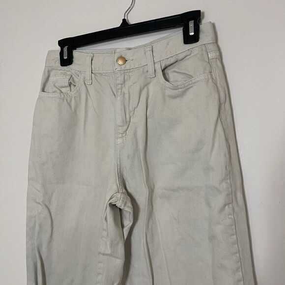 Universal thread ivory white relaxed wide leg pants size US 4 regular - Picture 3 of 4